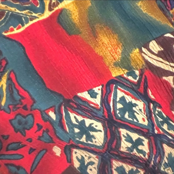 Retro 1960’s cut w/a boho twist:tiered w/multicoloured multiprints skirt-trendy - Picture 9 of 13